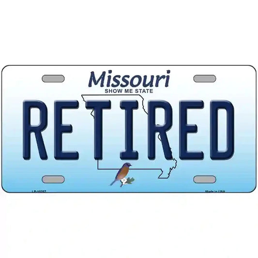 Retired Missouri Metal Sign