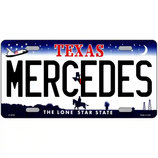 Mercedes Texas Metal Sign