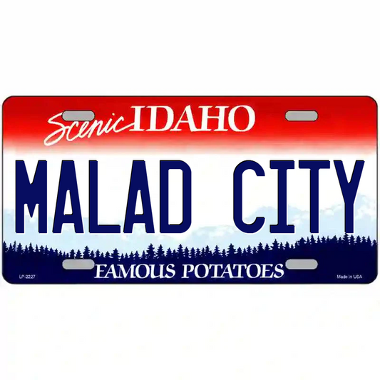 Malad City Idaho Metal Sign