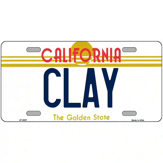 Clay California Metal Sign