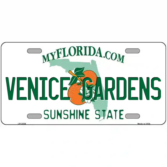 Venice Gardens Florida Metal Sign