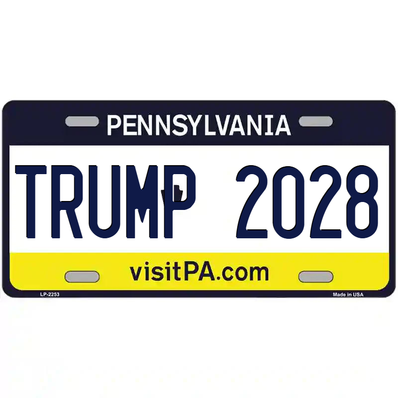 Trump 2028 Pennsylvania Metal Sign