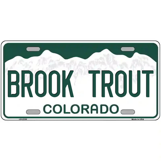 Brook Trout Colorado Metal Sign