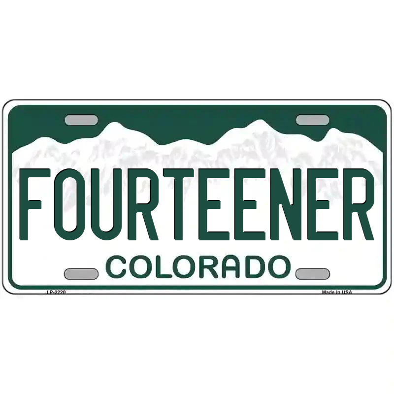 Fourteener Colorado Metal Sign