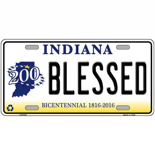 Blessed Indiana Bicentennial Metal Sign