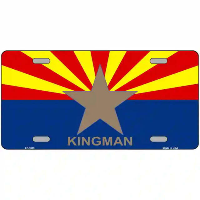 Kingman Arizona Flag Metal Sign