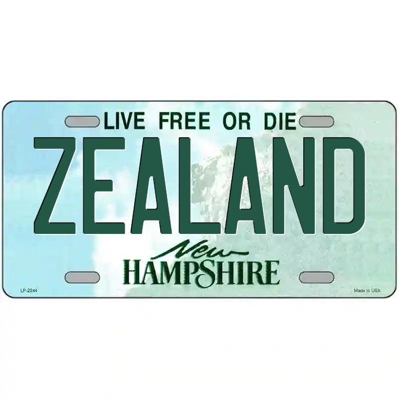 Zealand New Hampshire Metal Sign