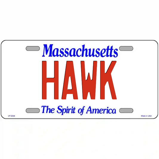 Hawk Massachusetts Metal Sign
