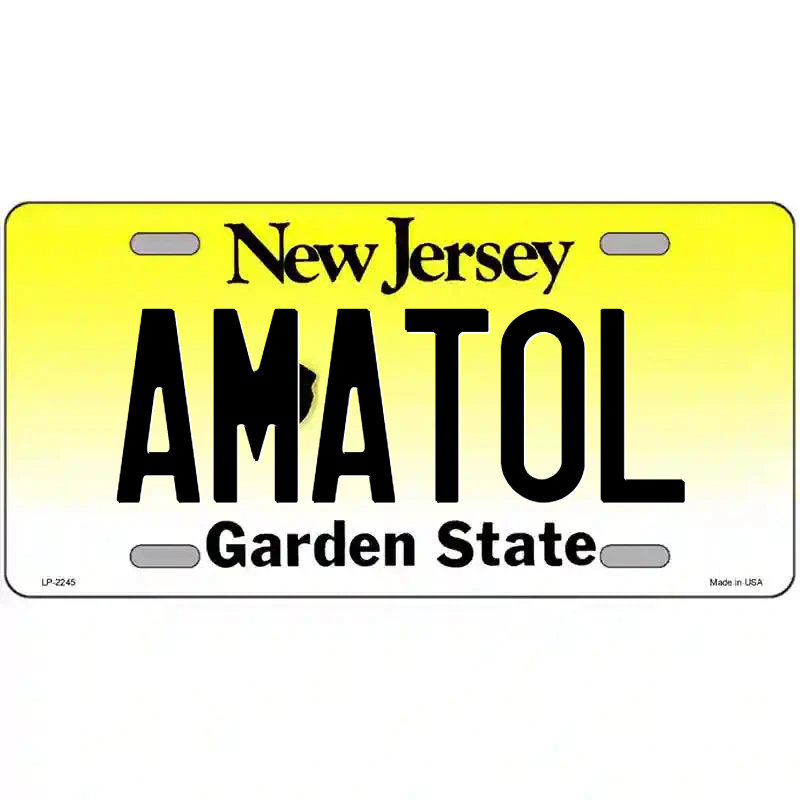 Amatol New Jersey Metal Sign
