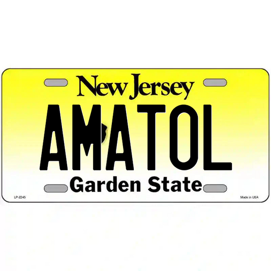 Amatol New Jersey Metal Sign