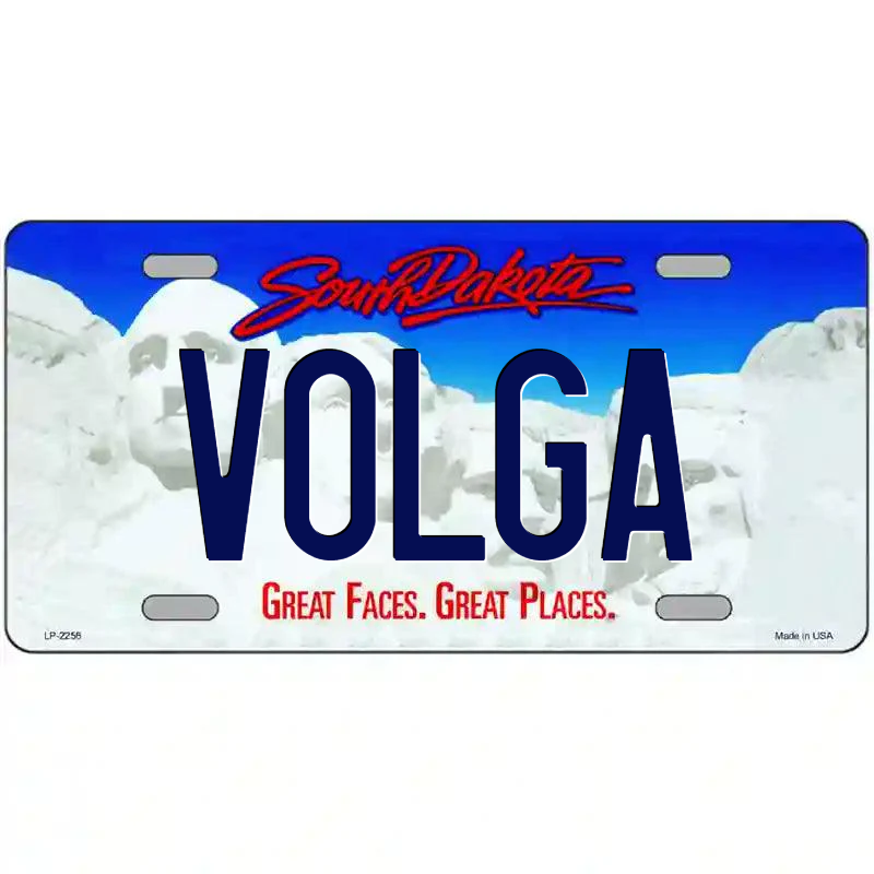 Volga South Dakota Metal Sign