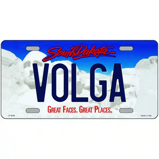 Volga South Dakota Metal Sign