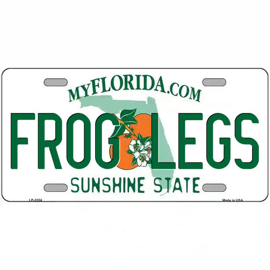 Frog Legs Florida Metal Sign