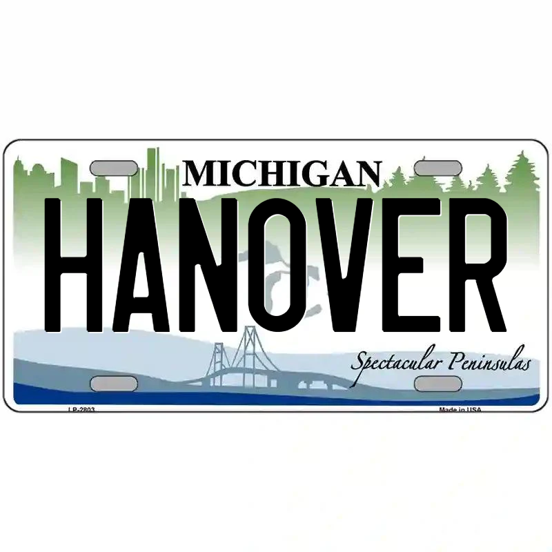 Hanover Michigan Metal Sign