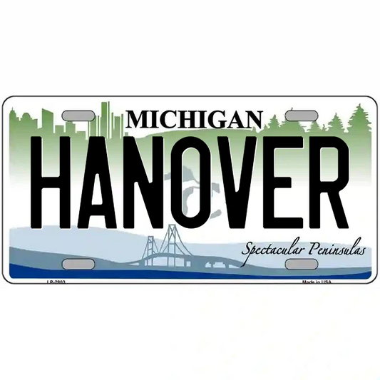 Hanover Michigan Metal Sign