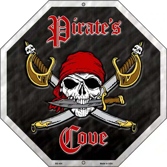 Pirate's Cove 12" Octagon Metal Sign