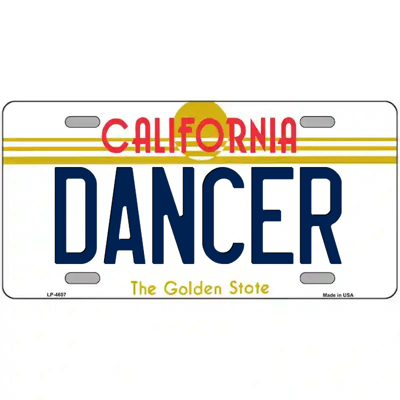 Dancer California Metal Sign
