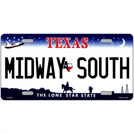 Midway South Texas Metal Sign