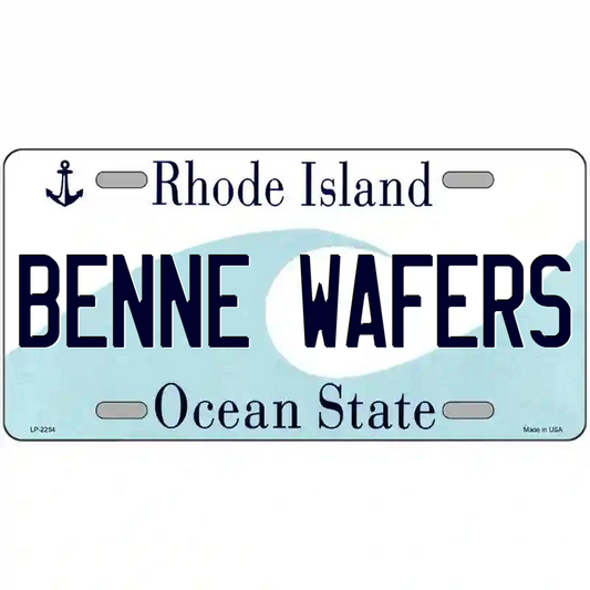 Benne Wafers Rhode Island Metal Sign