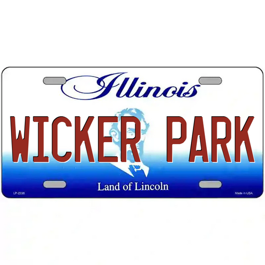 Wicker Park Illinois Metal Sign