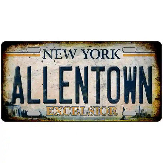 Allentown Rusty Look New York Excelsior Metal Sign
