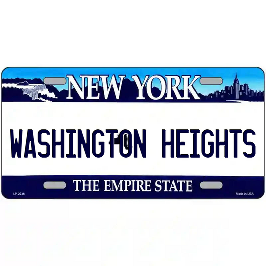 Washington Heights New York Blue Metal Sign