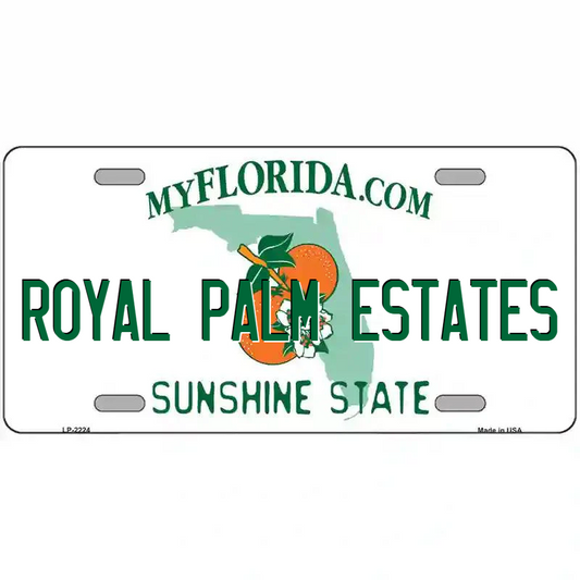 Royal Palm Estates Florida Metal Sign
