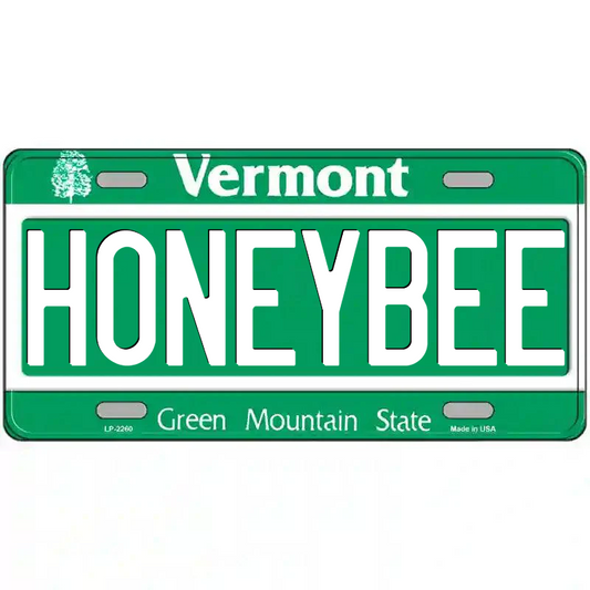 Honeybee Vermont Metal Sign
