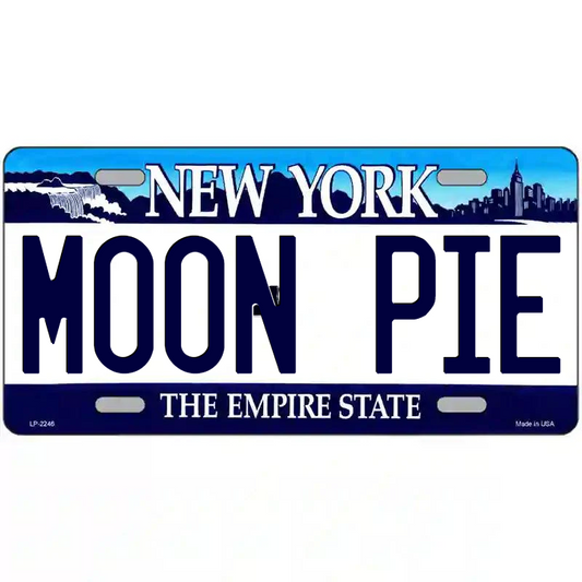 Moone Pie New York Blue Metal Sign