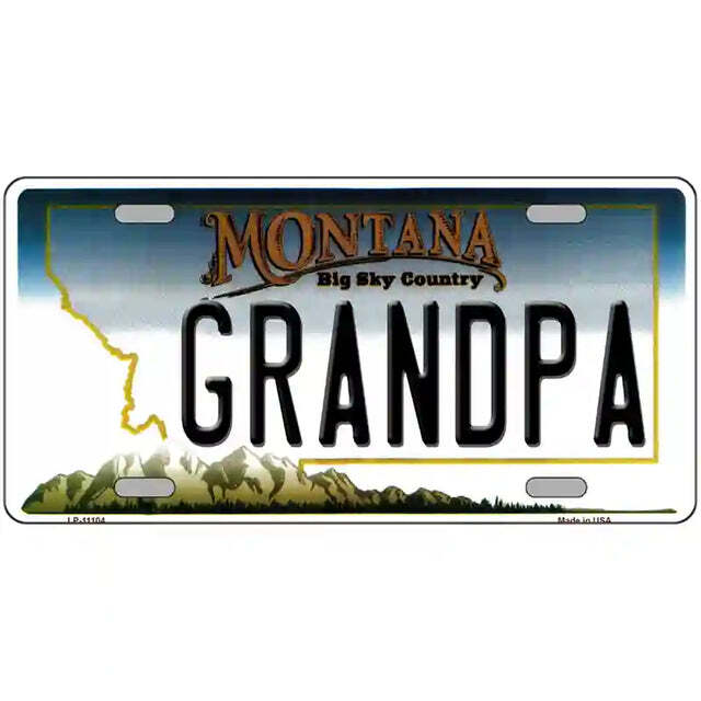 Grandpa Montana Metal Sign