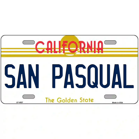 San Pasqual California Metal Sign