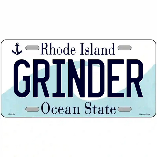 Grinder Rhode Island Metal Sign