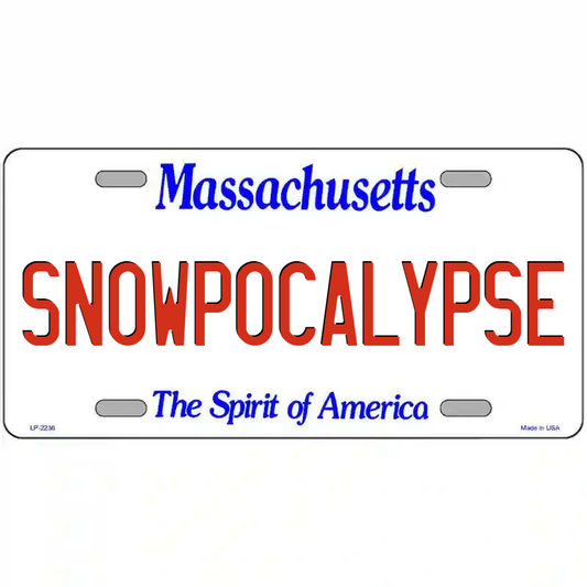 Snowpocalyse Massachusetts Metal Sign