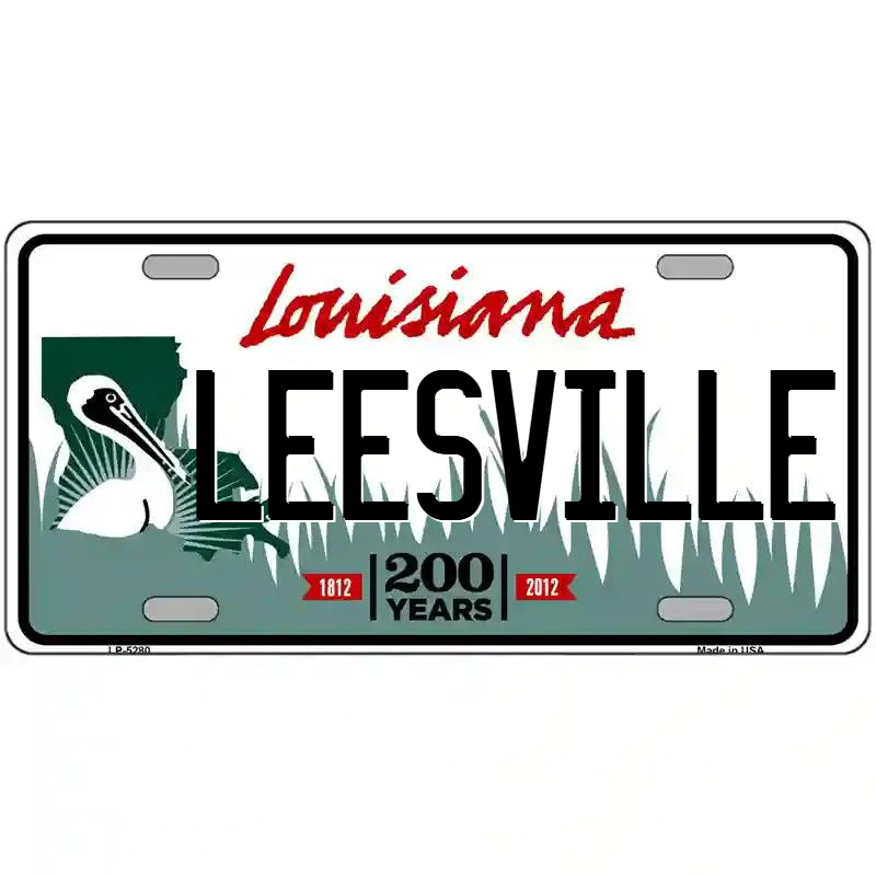 Leesville Louisiana Metal Sign