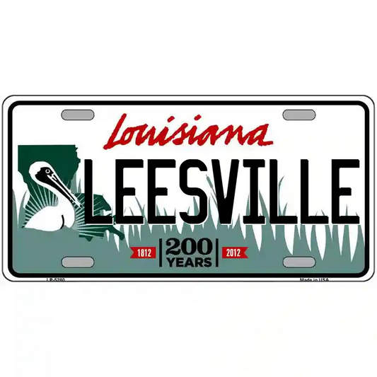 Leesville Louisiana Metal Sign