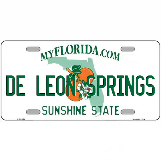 De Leon Springs Florida Metal Sign