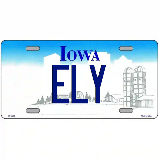 Ely Iowa Metal Sign