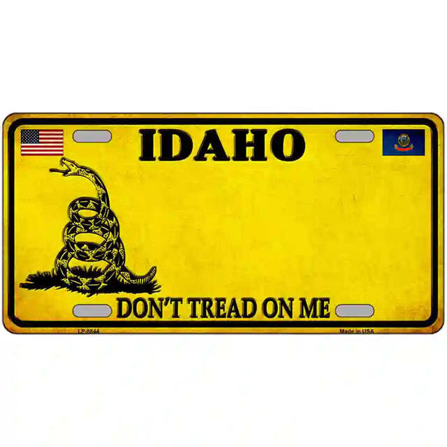 Idaho Don't Tread on Me Metal Sign