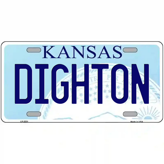 Dighton Kansas Metal Sign