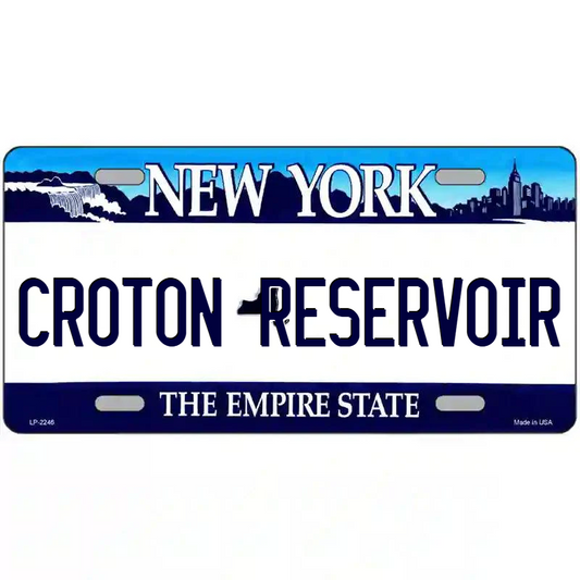 Croton Reservoir New York Blue Metal Sign