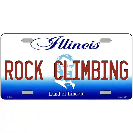 Rock Climbing Illinois Metal Sign