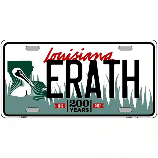 Erath Louisiana Metal Sign