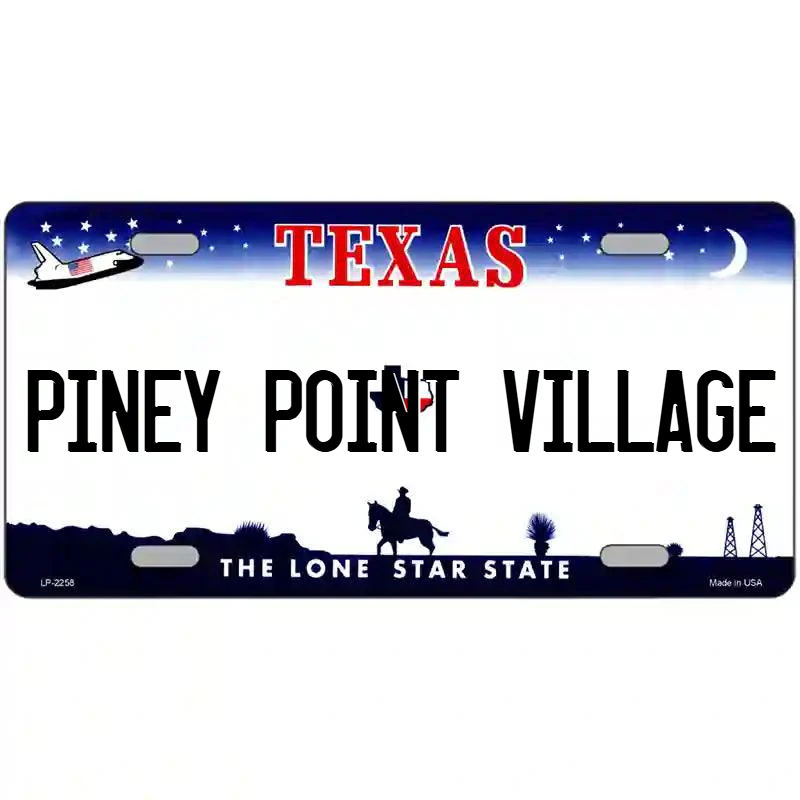 Piney Point Village Texas Metal Sign