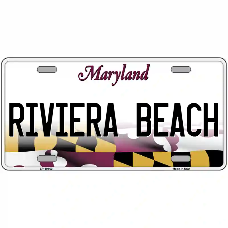 Riviera Beach Maryland Metal Sign