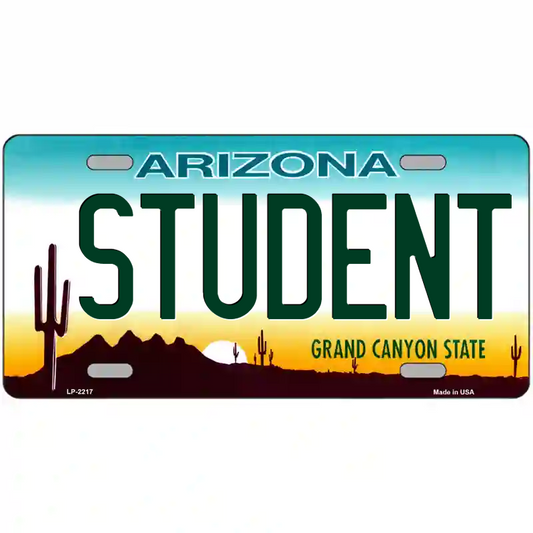Student Arizona Metal Sign