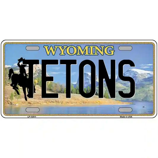 Tetons Wyoming Metal Sign