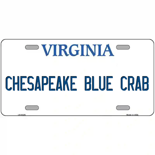 Chesapeake Blue Crab Virginia Metal Sign