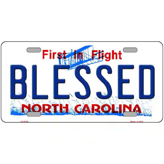 Blessed North Carolina Metal Sign
