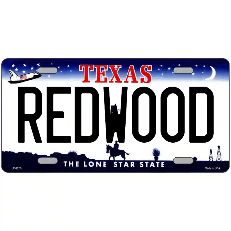Redwood Texas Metal Sign
