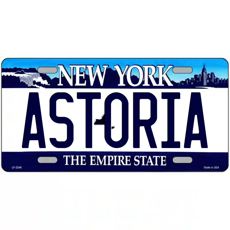 Astoria New York Blue Metal Sign